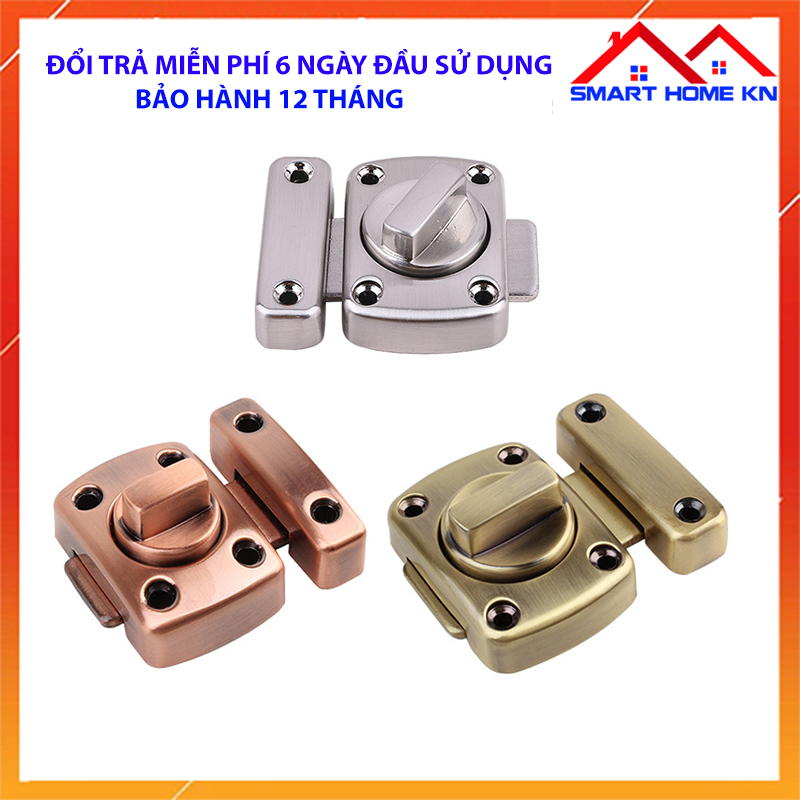 Chốt cửa ngang inox vặn khoá cửa thông minh giữ cửa gỗ cửa nhôm chống trộm