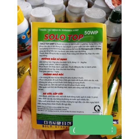 Thuố c trừ bệnh phấn trắng hoa hồng,chuyên gia trị nấm vi khuẩn solo top 50wp 15gr
