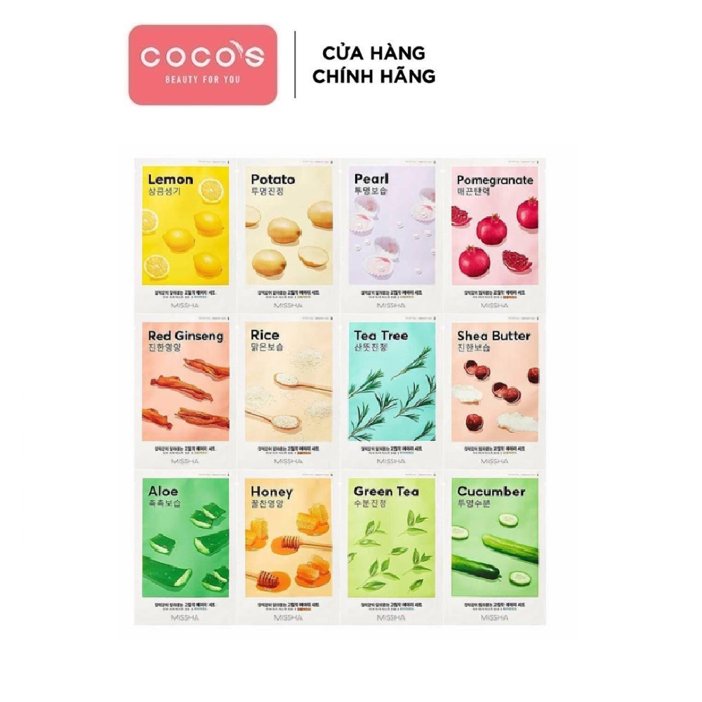 Mặt Nạ Miếng Dưỡng Da Chứa Chiết Xuất Từ Thiên Nhiên Missha Airy Fit Sheet Mask 19g