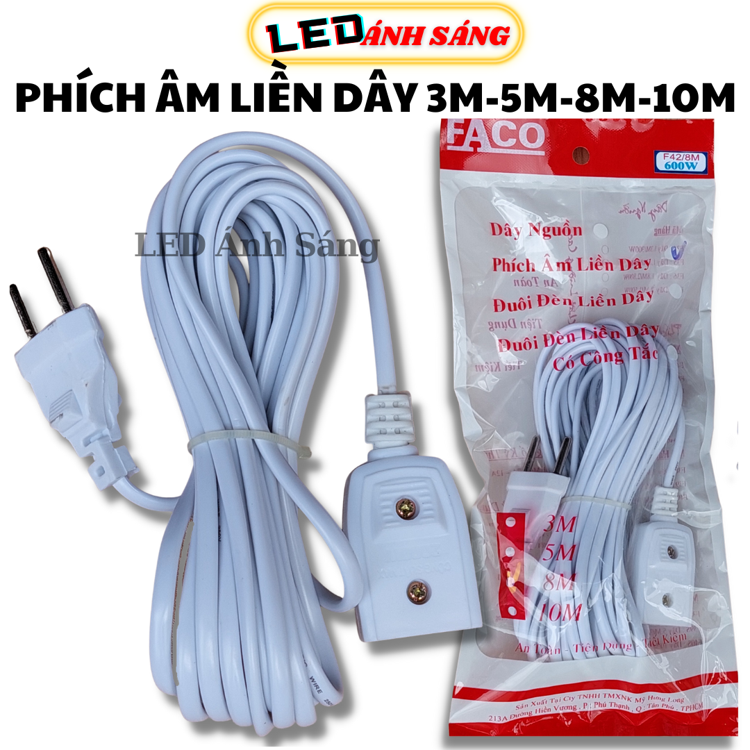 Phích âm liền dây 5m - 8m - 10m