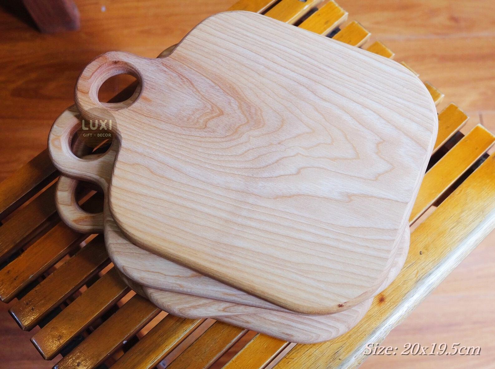 Thớt gỗ decor vuông bầu (20x19.5) mã 18 LUXI decor