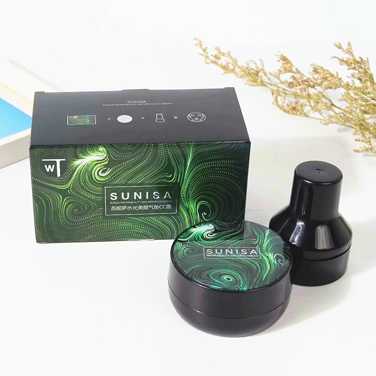 [Hàng mới về] Phấn nước SUNISA Air Cushion CC Cream với mút tán hình nấm tiện lợi cho trang điểm