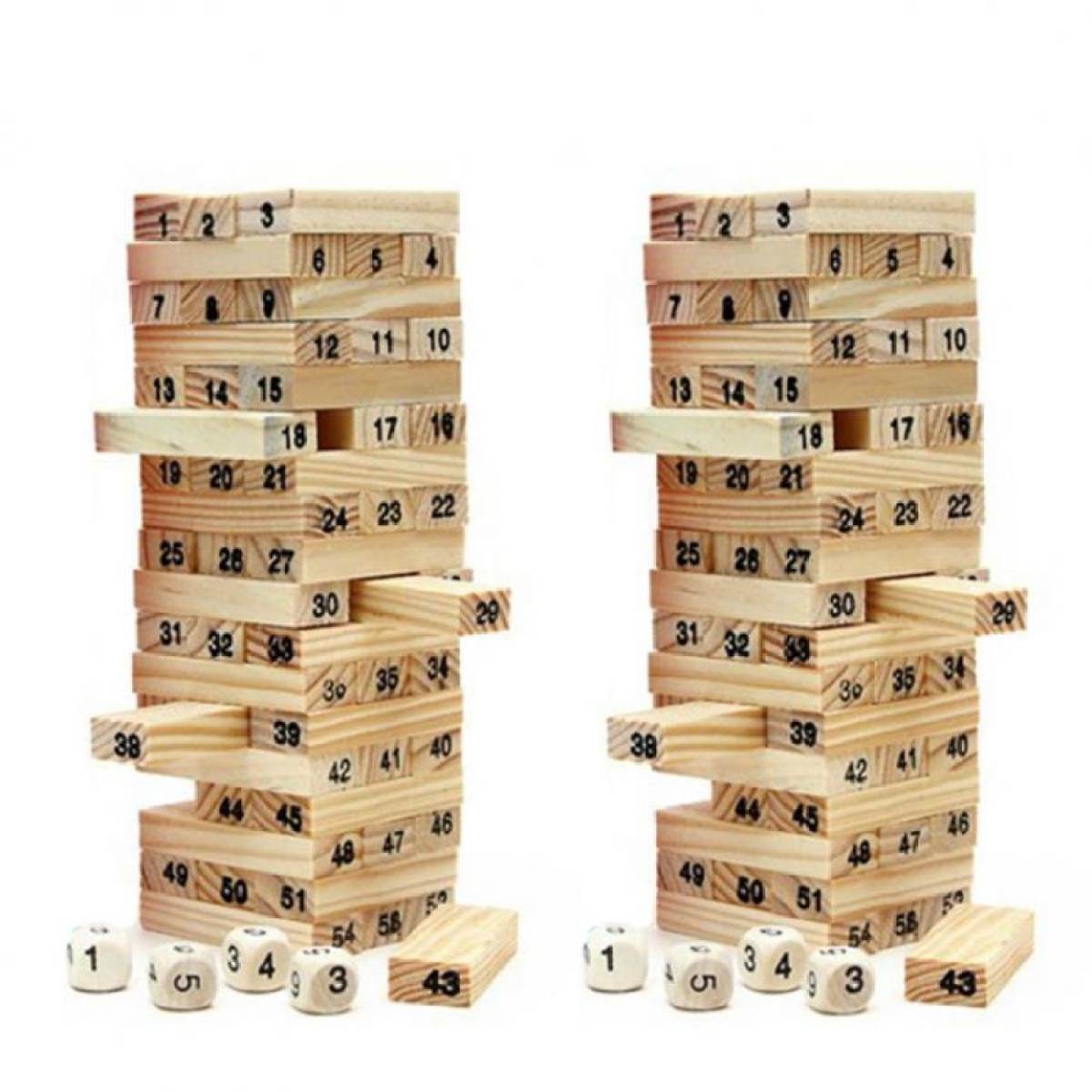 Bộ 2 đồ chơi rút gỗ 54 thanh