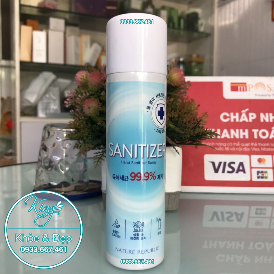 [HCM]Bình Xịt Khử Trùng Nature Republic Sanitizer Hand Sanitizer Spray 150ml