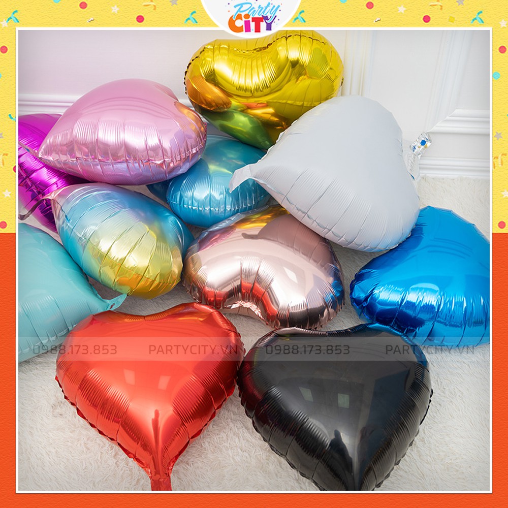 Bong bóng trái tim 18 inch trang trí tiệc cưới , valentine