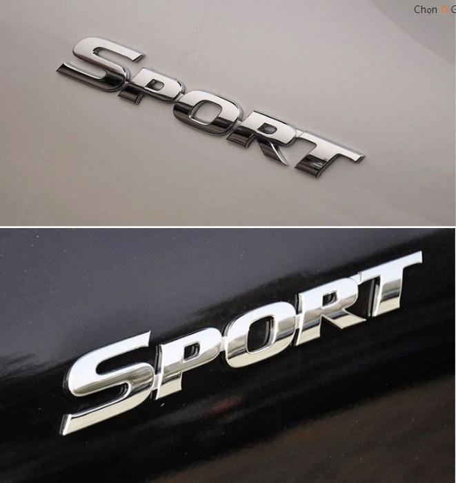 [HCM]Tem chữ sport mạ crom dán xe ô tô