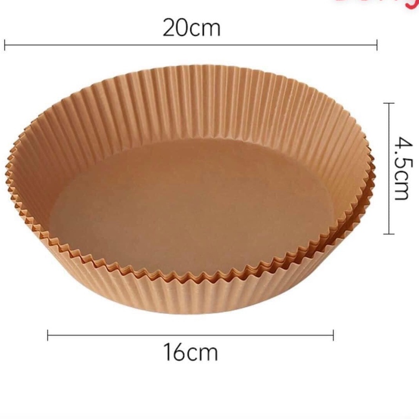 Tệp 50 tờ giấy lót nồi chiên dạng khuôn ms179