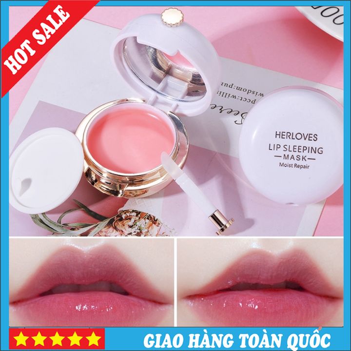 🌸🌸hàng mới về🌸🌸 mặt nạ môi herloves collagen dưỡng ẩm xóa nếp nhăn môi làm sáng da môi