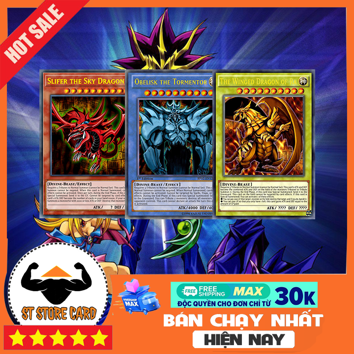 [Bộ 3] Thẻ bài Yugioh Tam thần ai cập THẺ IN ST STORE CARD 115
