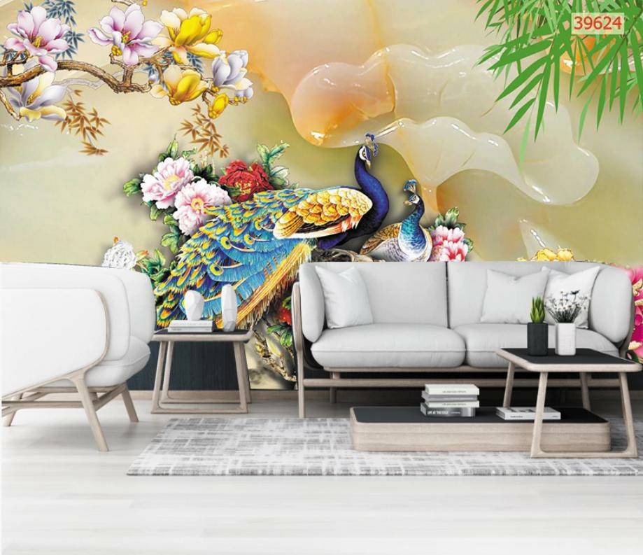 tranh dán tường 3D công phượng trang trí nhà phòng khách phòng ngủ hàng quán giá rẻ đẹp in theo kích thước yêu cầu