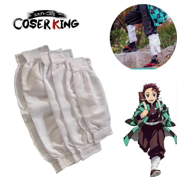COSER KING Demon Slayer Kimetsu No Yaiba Kamado Tanjirou Zenitsu kanao Giyuu Shinobu Rengoku Kyoujurou Mitsuri Tokitou Muichirou Iguro Obanai Cosplay legging bandage