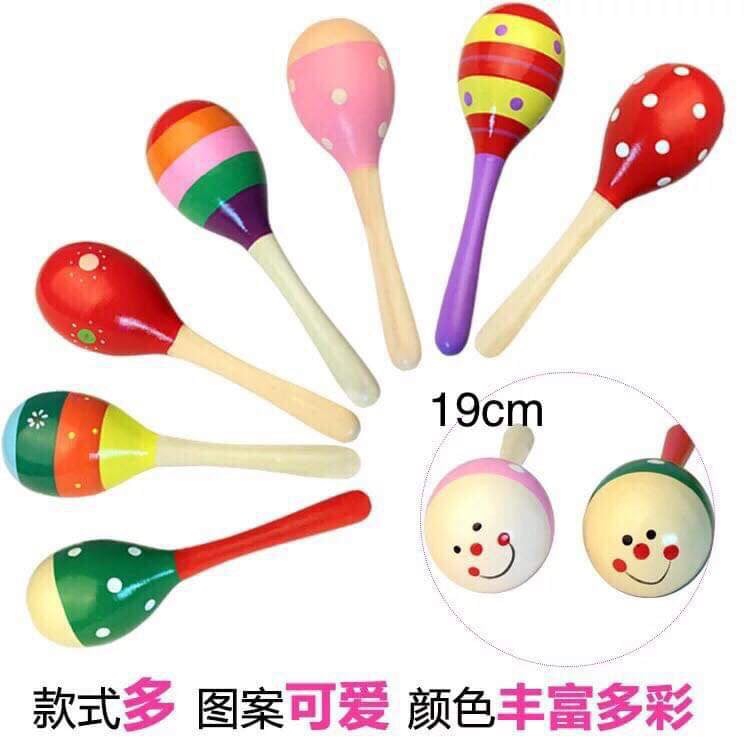 Lục lạc gỗ tròn size to cho bé 19cm