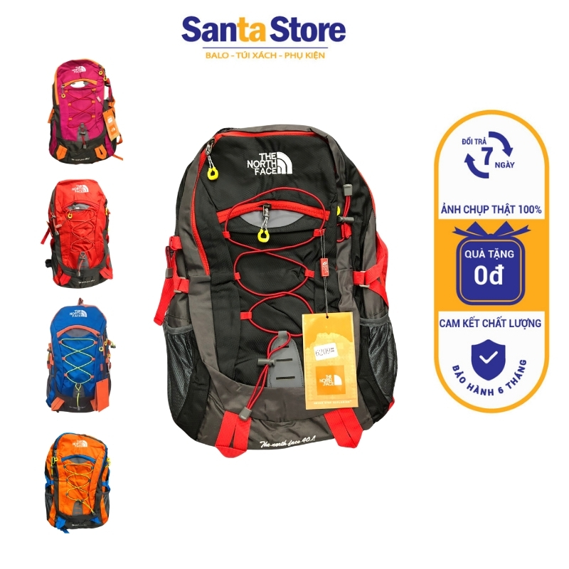 Balo nam nữ du lịch TNF6209 40L Ba lô thời trang cao cấp đi phượt leo núi thể thao dã ngoại đựng đồ cá nhân quần áo SANTA STORE