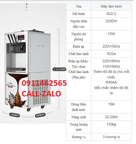 Máy làm kem tươi 3 vòi -Máy làm kem tươi công nghiệp 3 vòi 2 lốc lạnh-Lốc lạnh chính hãng panaosonic công suất lớn thương hiệu GONGLI, bảo hành 2 năm,kinh doanh siêu lợi nhuận kem tươi 3 vòi