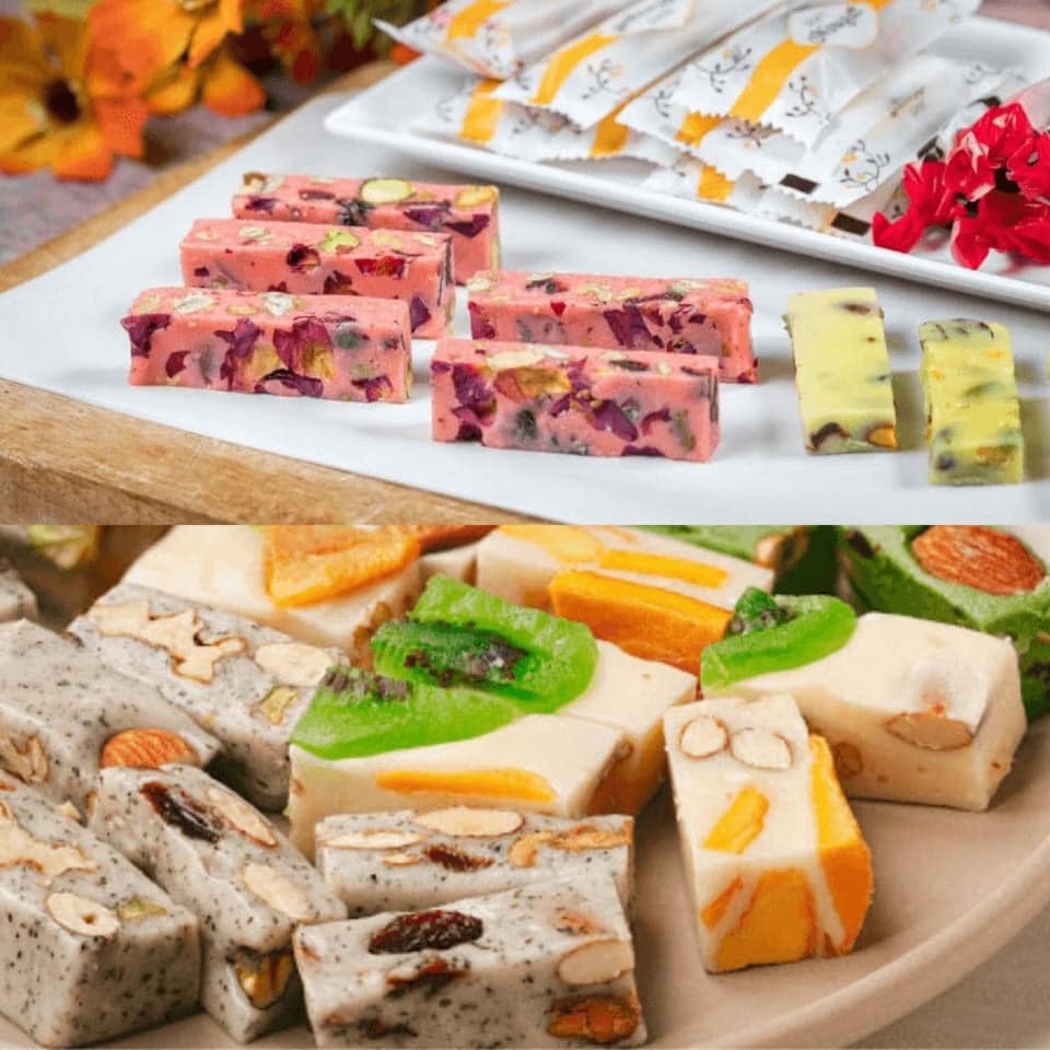 Set nguyên liệu nougat truyền thống, cacao, trà xanh