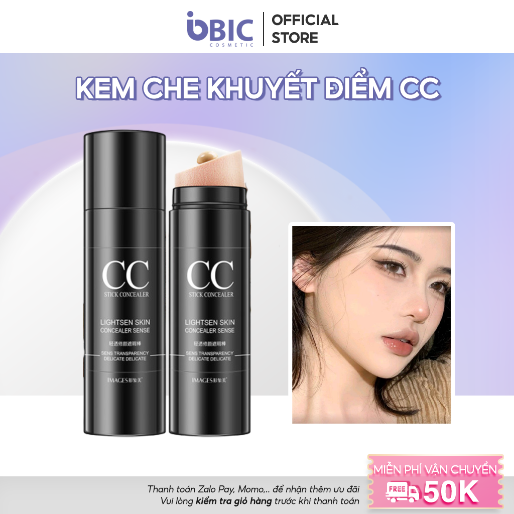 Kem nền che khuyết điểm CC làm sáng hồng làm đều màu da Images Stick Concealer kem nền trang điểm GUMI-KCC