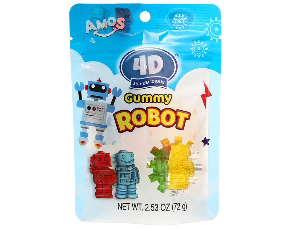 Kẹo dẻo Amos Robot 4D