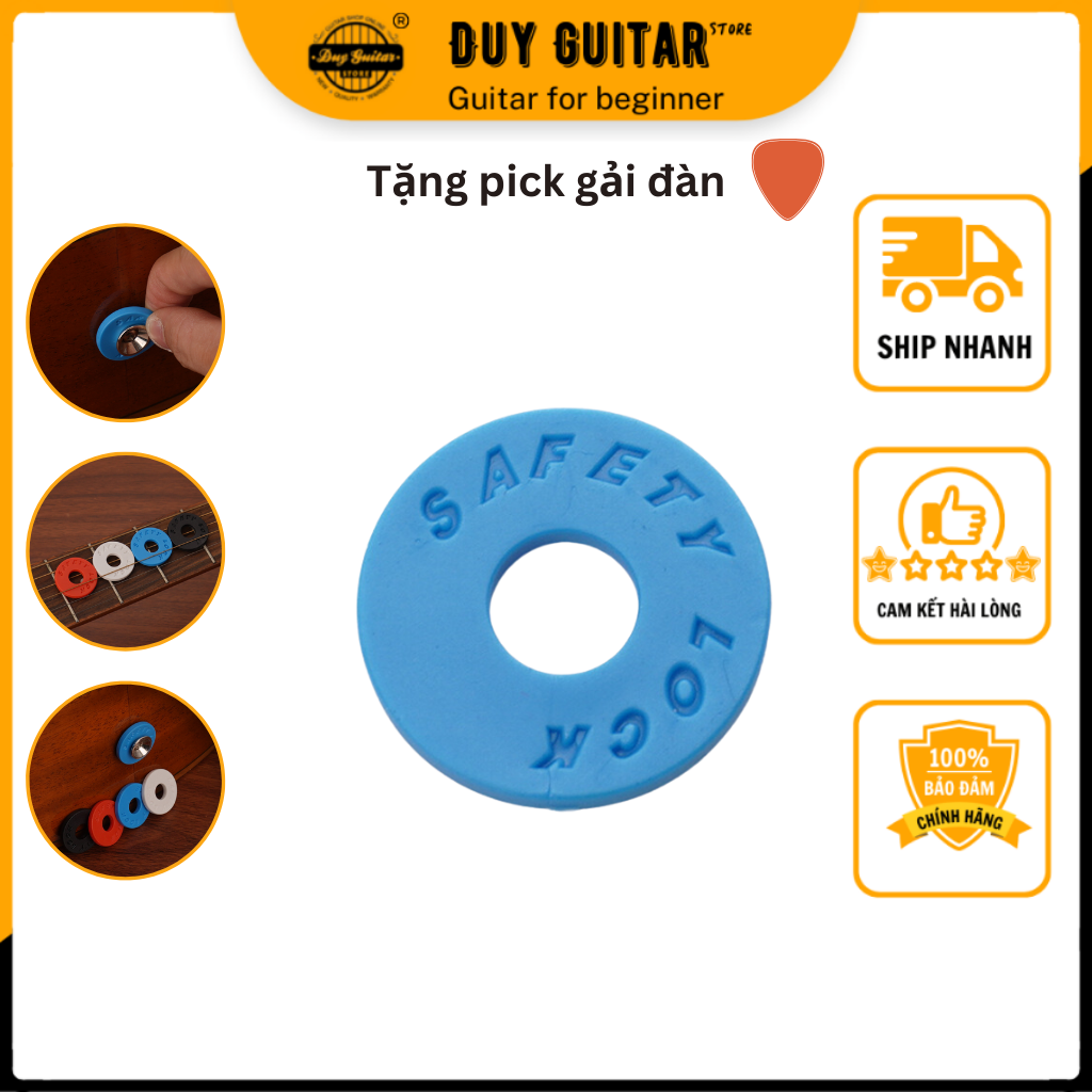 Nút chặn dây đeo đàn guitar chắc chắn màu đẹp Duy Guitar Store Guitar Strap buckle