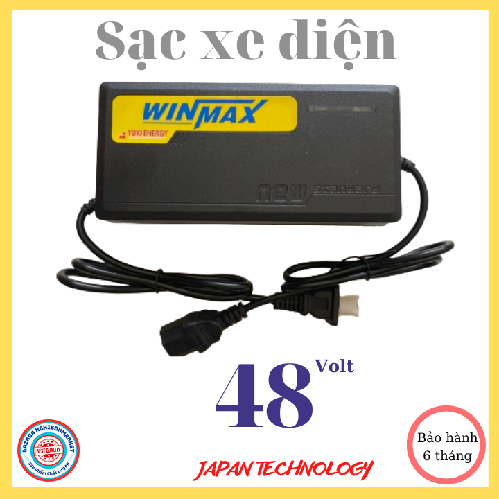 Sạc xe điện 48v hàng cao cấp công nghệ Japan chống ngược chiều và tự ngắt