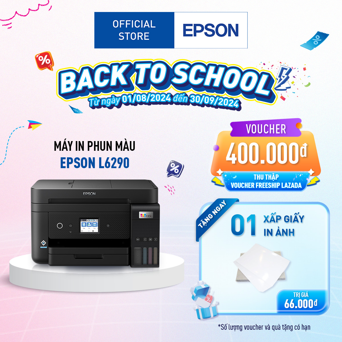 Máy in phun màu đa năng Epson Ecotank L6290, in 2 mặt tự động