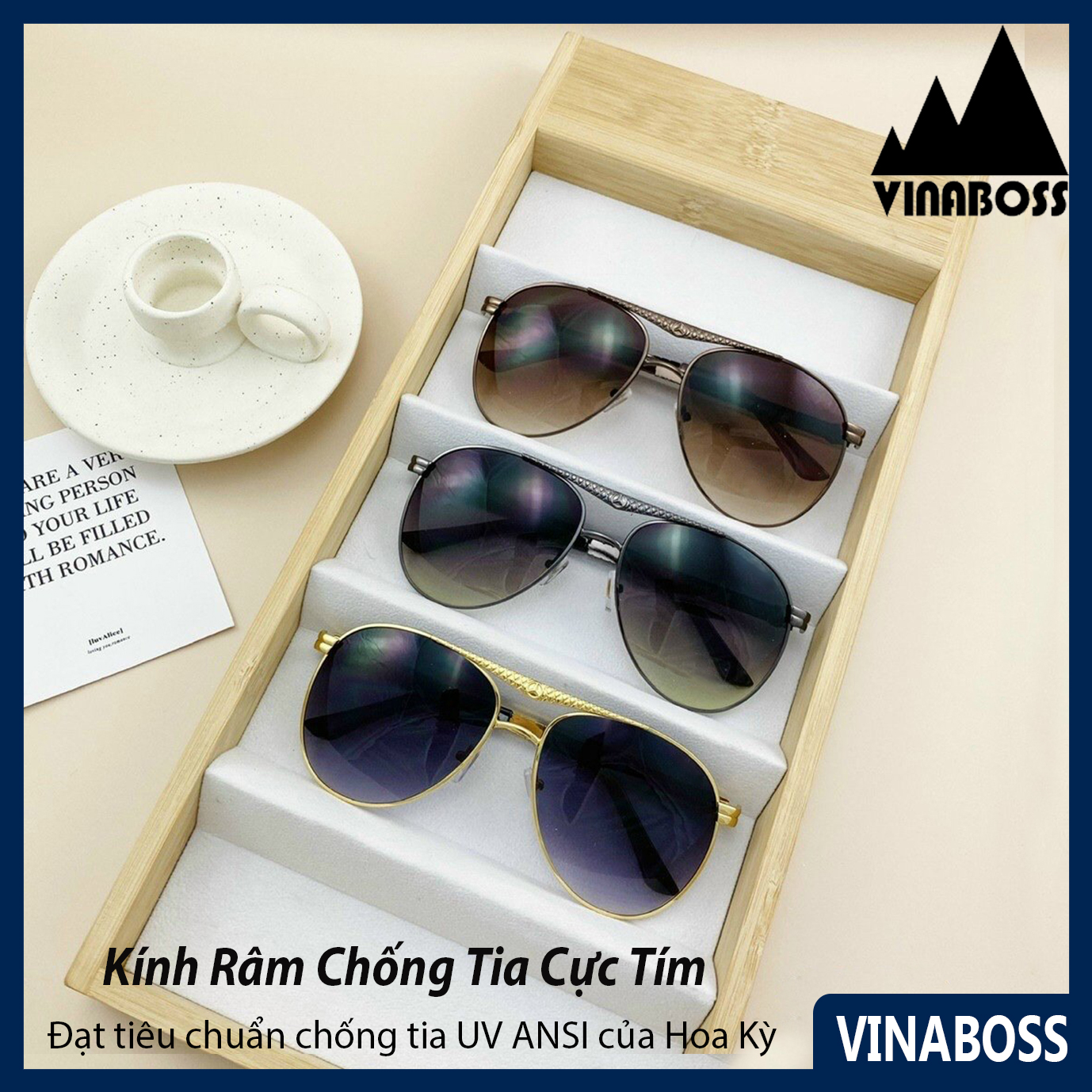 [BẢO HÀNH 12 THÁNG] Kính mát thời trang nam cao cấp tròng polaroid chống tia UV VNMER2008 - Mắt kính nam đi nắng hàng hot 2021