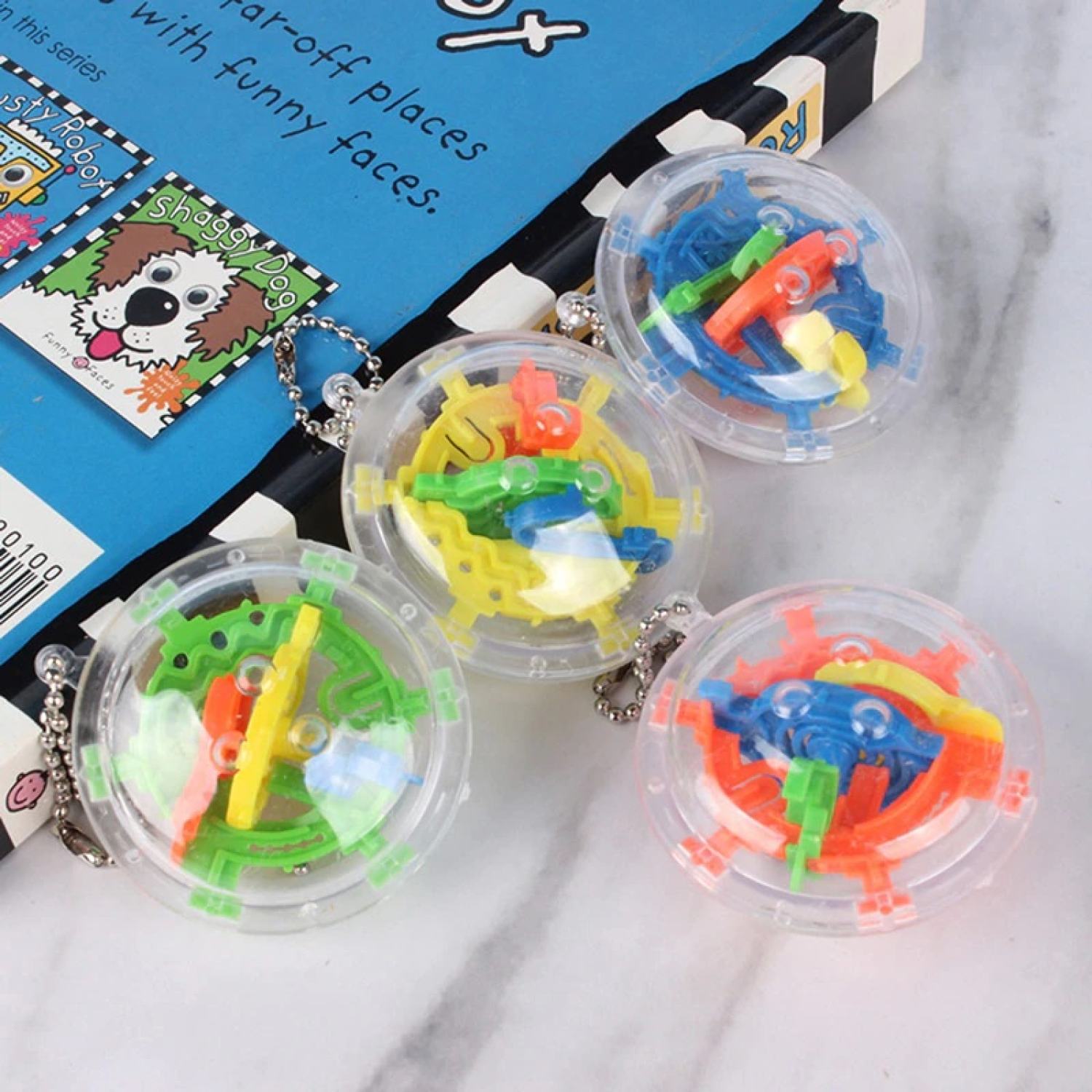 Mê cung móc khóa cầm tay, mê cung mini 36 bước 7 x 7cm