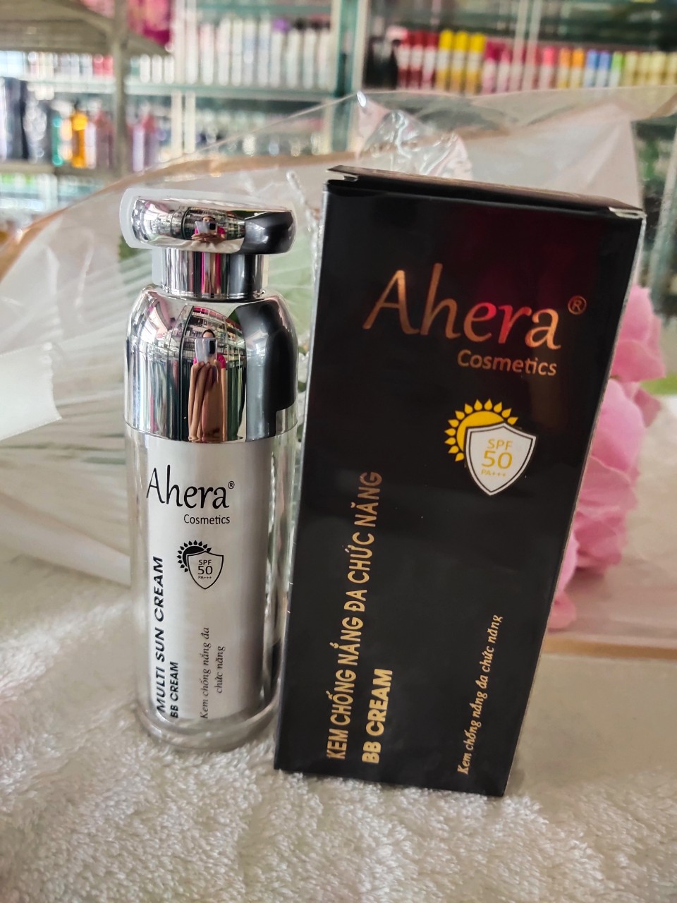 Kem chống nắng ahera đa chức năng bb cream 70ml