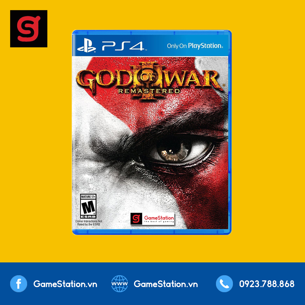 Đĩa game ps4: god of war 3 remastered - hệ eu