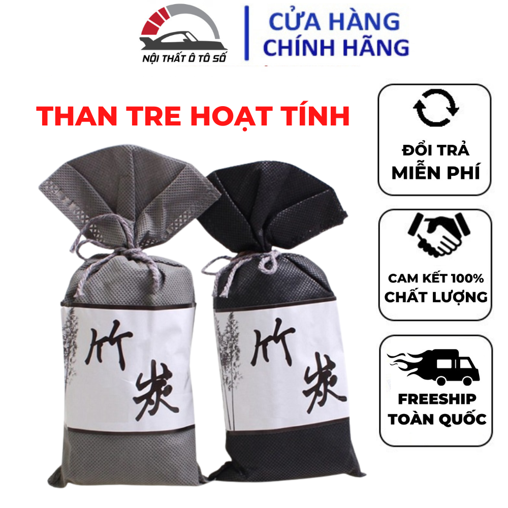 Than tre hoạt tính khử mùi treo xe ô tô , than tre tự nhiên
