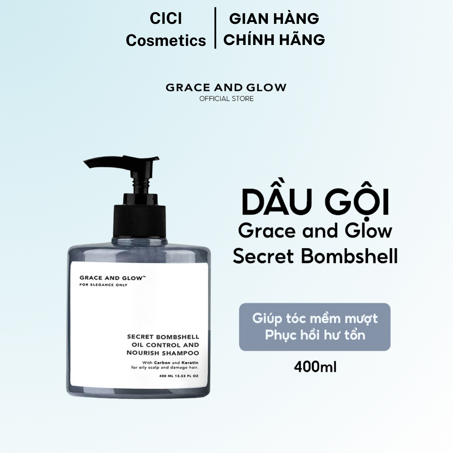 Dầu Gội Kiềm Dầu Grace and Glow Secret Bombshell Anti Oil and Repair Solution Shampoo 5922-01