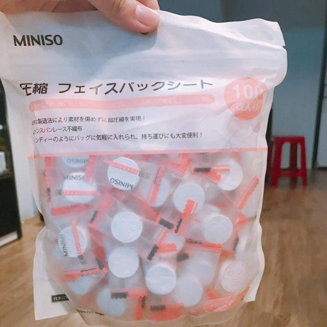 Túi mặt nạ nén miniso 100 viên