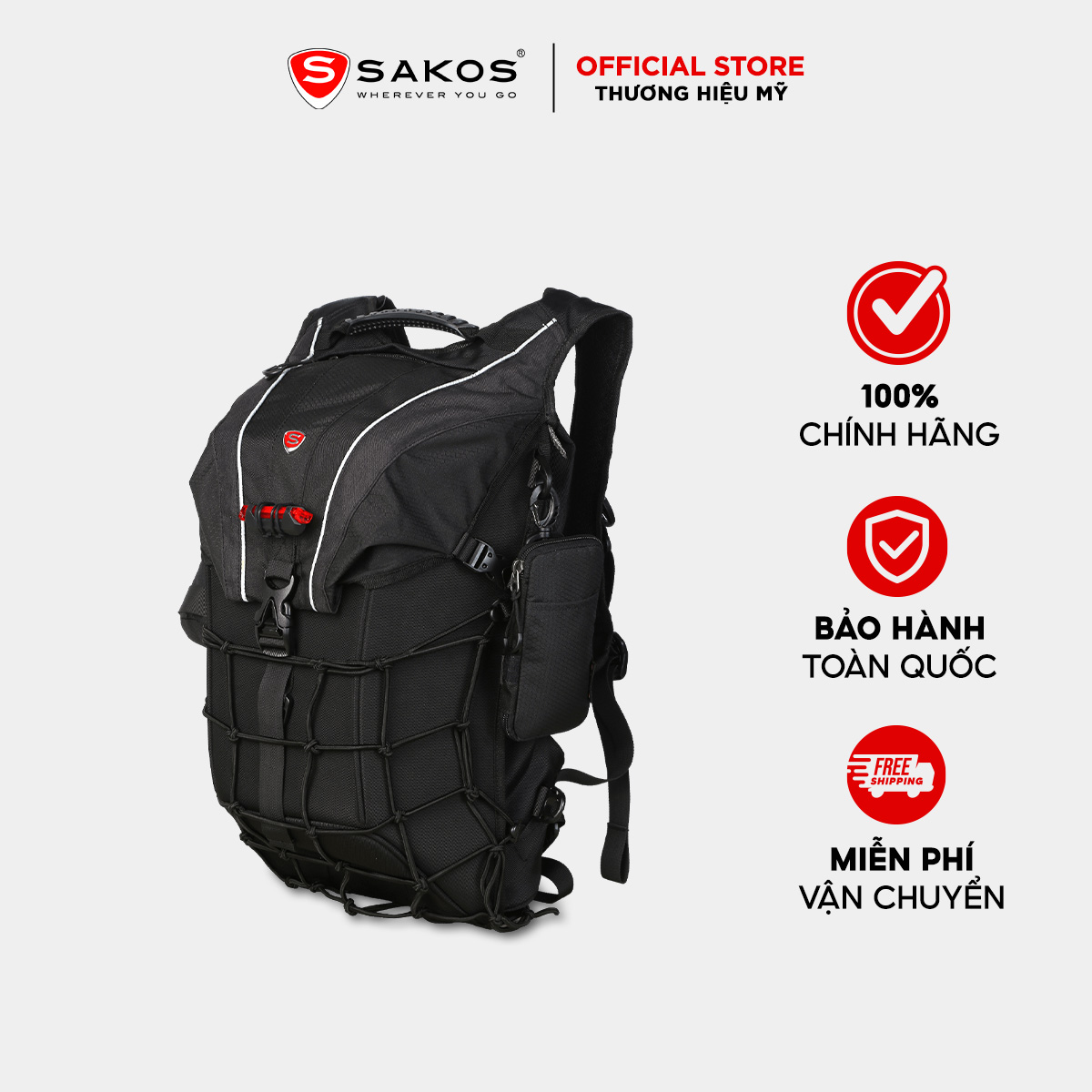  Balo du lịch  phượt SAKOS  ODYSSEY 17inch cực đại đậm chất phiêu lưu 