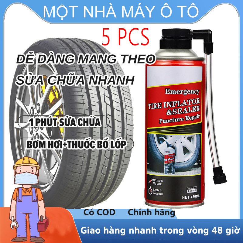 Keo tự vá lốp ô tô xe máy - chai bơm vá lốp xe khẩn cấp-bình chai bơm keo tự vá vỏ lốp bánh xe máy ô tô khẩn cấp không săm thông minh chai bơm vá lốp ô tô xe máy - không săm, có săm - an toàn không hư hại 450ml