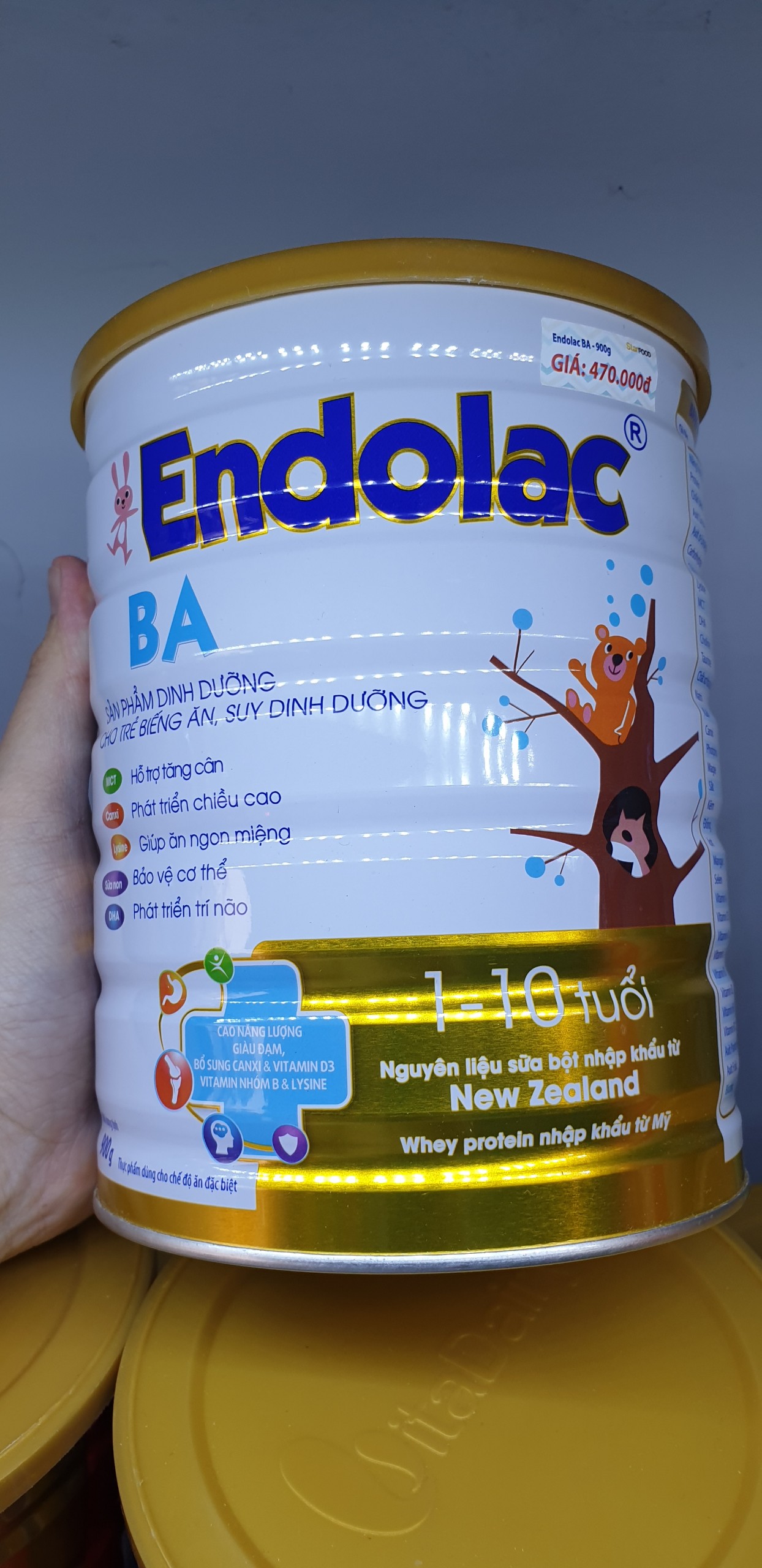 Sữa Endolac BA cho trẻ Biếng ăn 900g