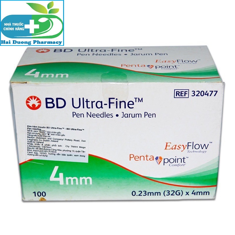 Đầu kim tiểu đường BD Ultra-Fine Pro 32G 4mm - BD Medical