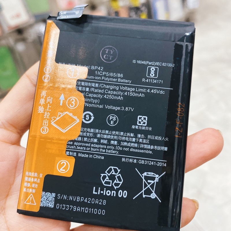 Pin xiaomi mi 11lite / mi11 lite - bp42 zin mới xịn tem vàng