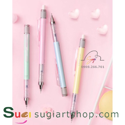 Bút chì lắc Mono Graph Tombow, màu Pastel/ Gôm thay thế