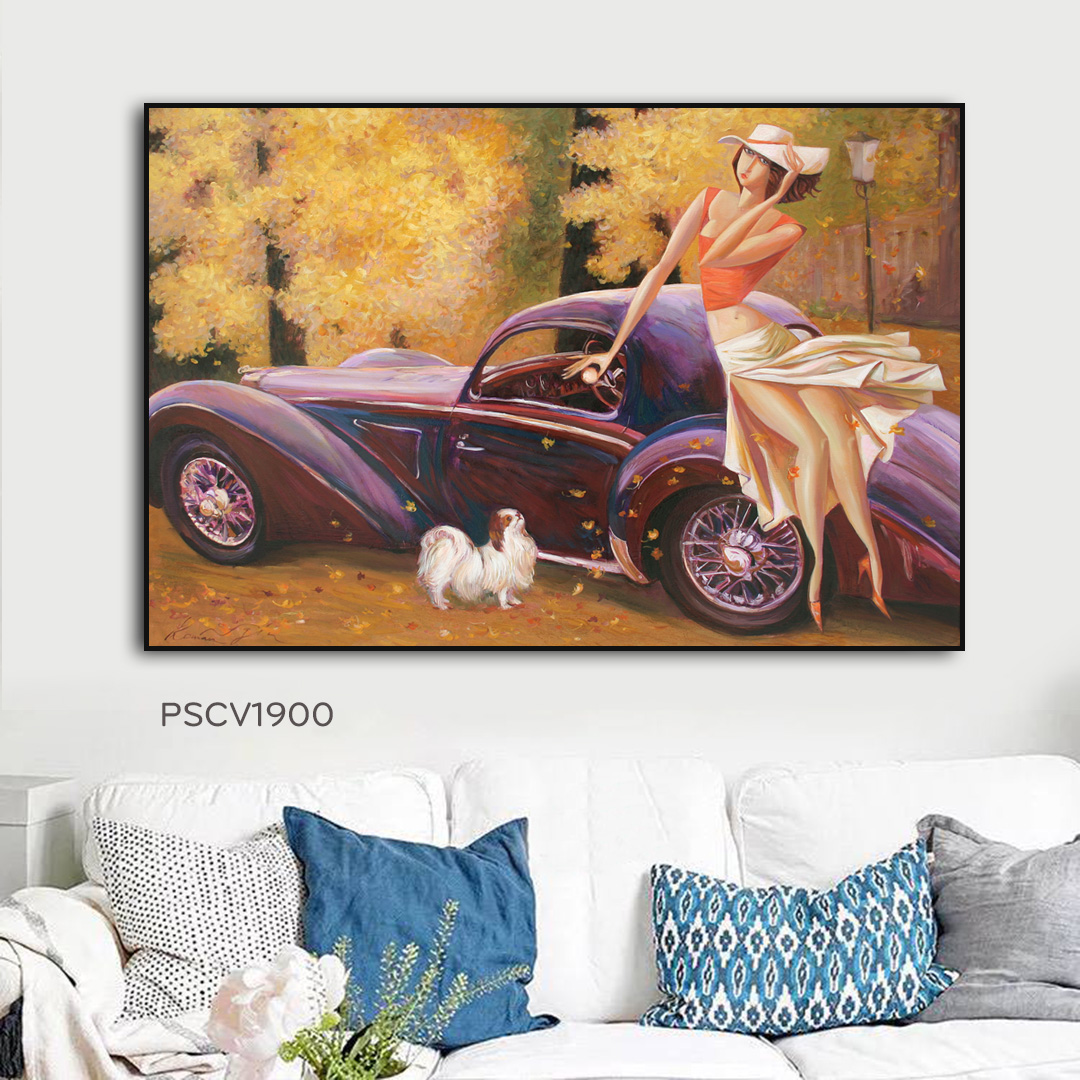 Tranh treo tường Canvas Pasimall Lady Girl có khung