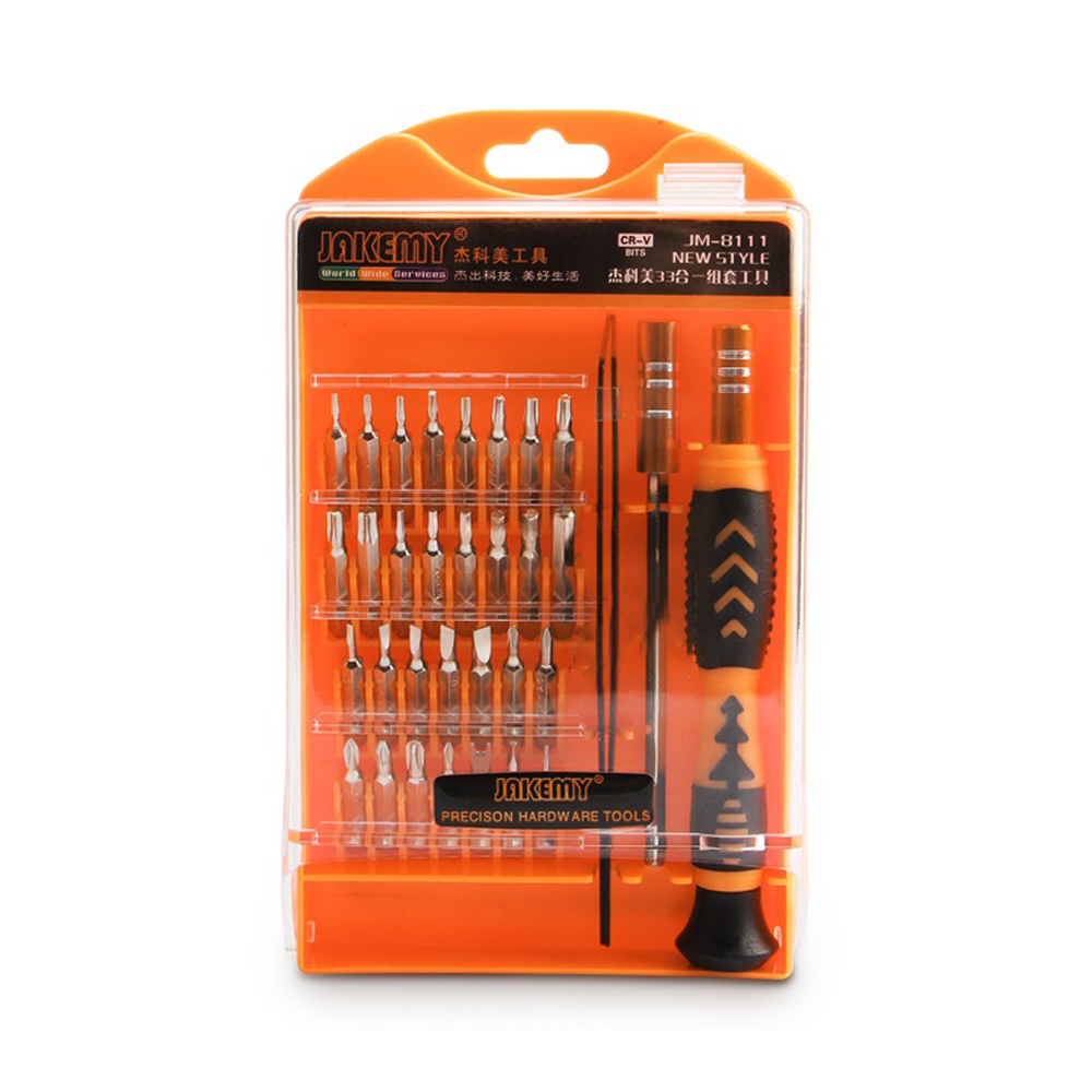 Bộ tuốt nơ vít có nam châm hít đa năng 33 đầu jakemy jm-8111 dùng cho laptop điện thoại - tua vít đa năng nhiều đâu