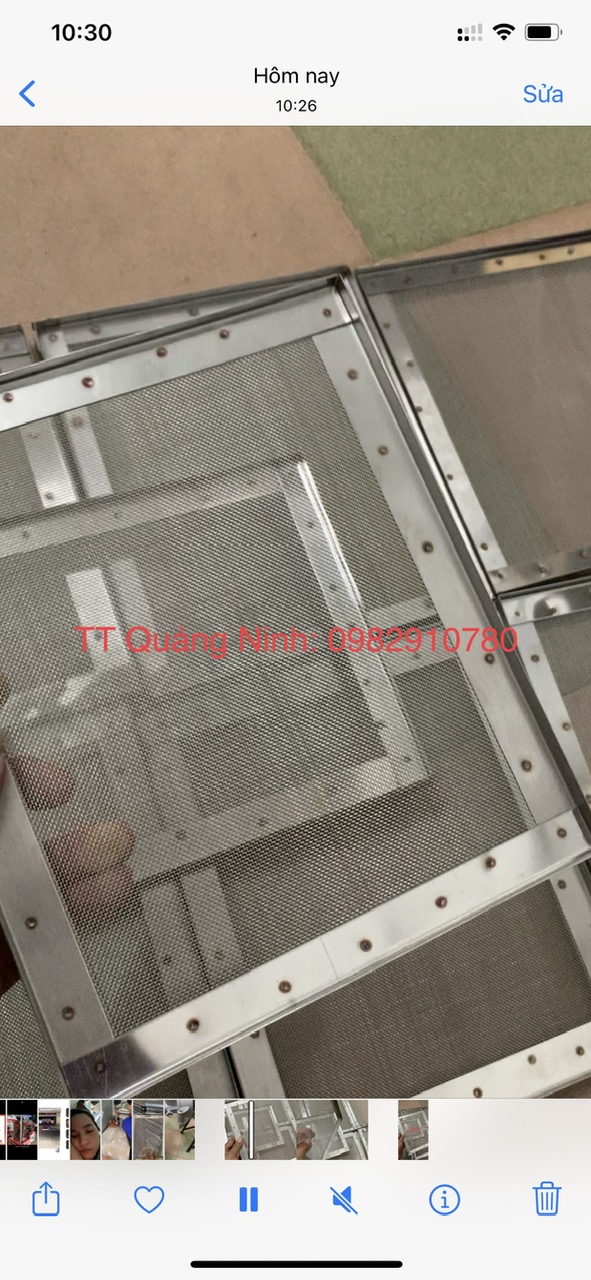 Lưới lọc bã mía của máy ép mía siêu sạch ,kích thước 19x23 căng mịn