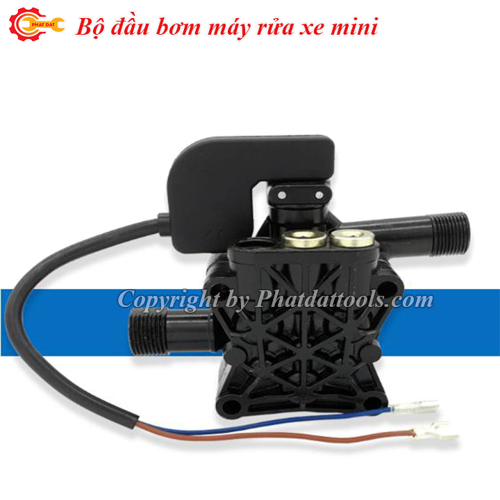 Bộ đầu bơm lắp cho máy rửa xe đầu liền,máy rửa xe mini,máy rửa xe gia đình-Kèm sẵn rơ le