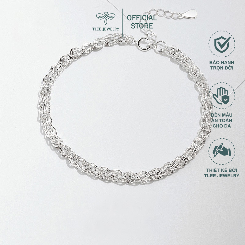 Lắc tay bạc nữ TLEE mẫu đuôi phụng mềm mại nữ tính TleeJewelry LT0103