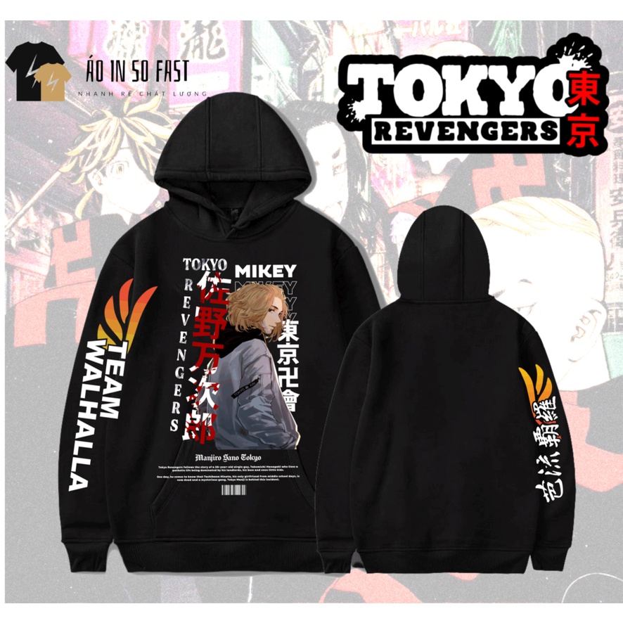 Áo nỉ có mũ dành cho nam Tokyo Revenger mẫu mới