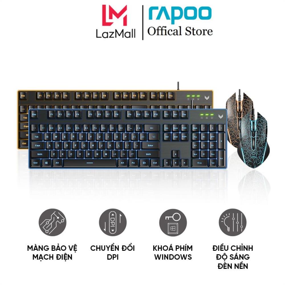 Bộ Bàn Phím Và Chuột Có Dây Rapoo V100S