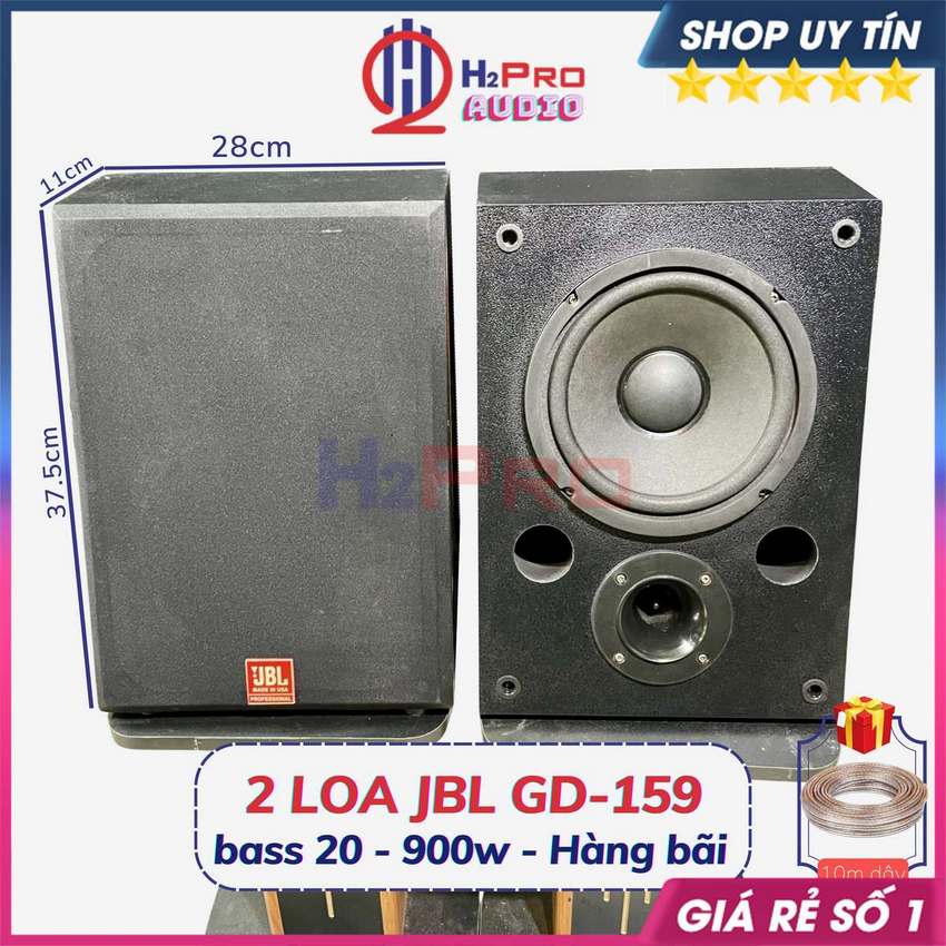 Đôi Loa Full 20 JBL GD-159 900W Bãi Xịn - Treble Neo - Bass Từ 100, Loa Trợ Lời Bass 20 Nhỏ Gọn, Đánh Chất - H2Pro Tech