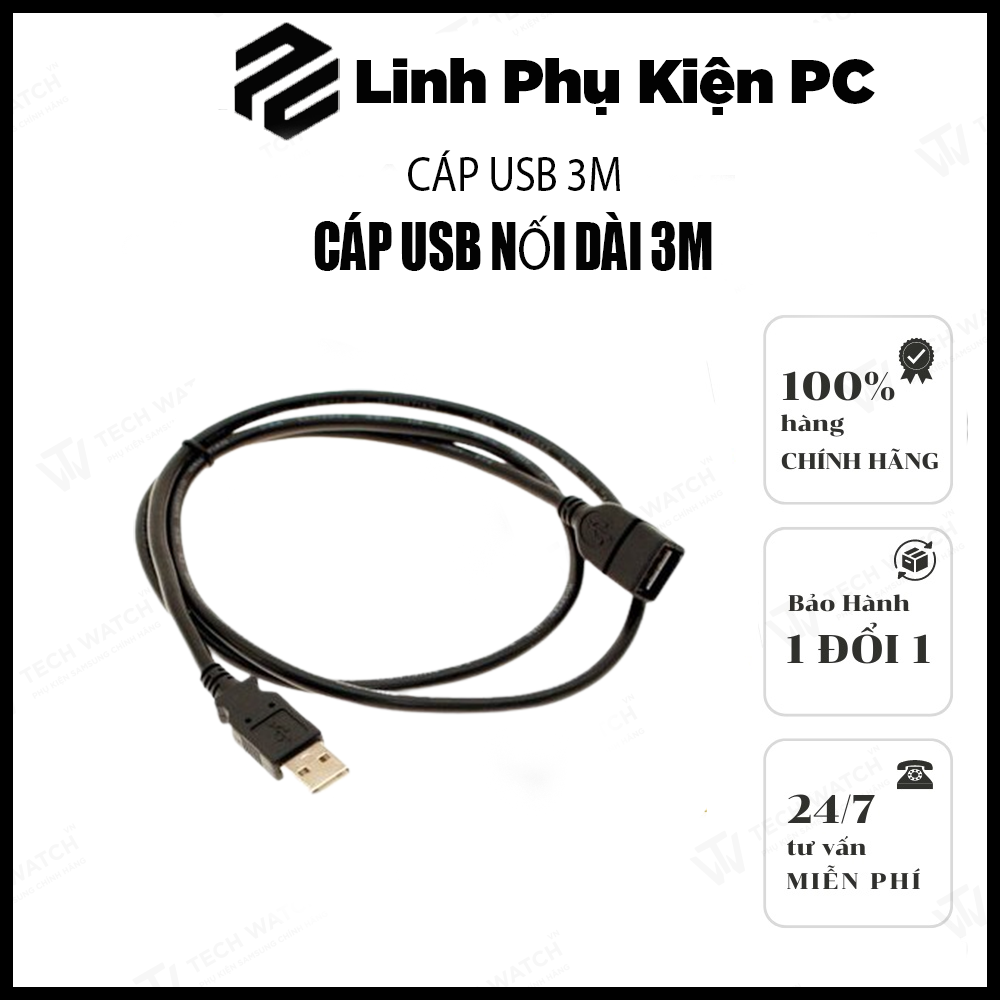 Cáp usb nối dài 3m
