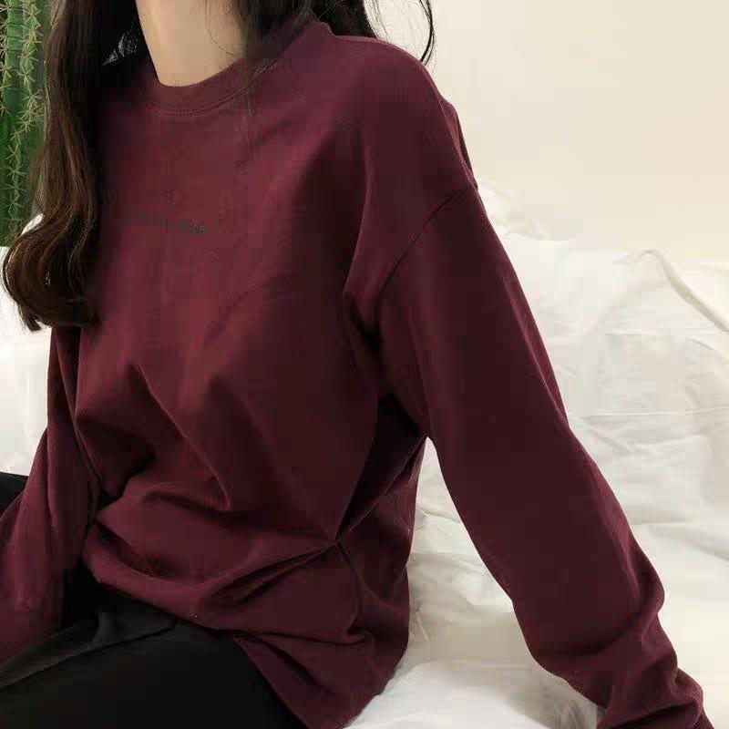 Áo thun nữ tay dài form rộng hf79 sgs