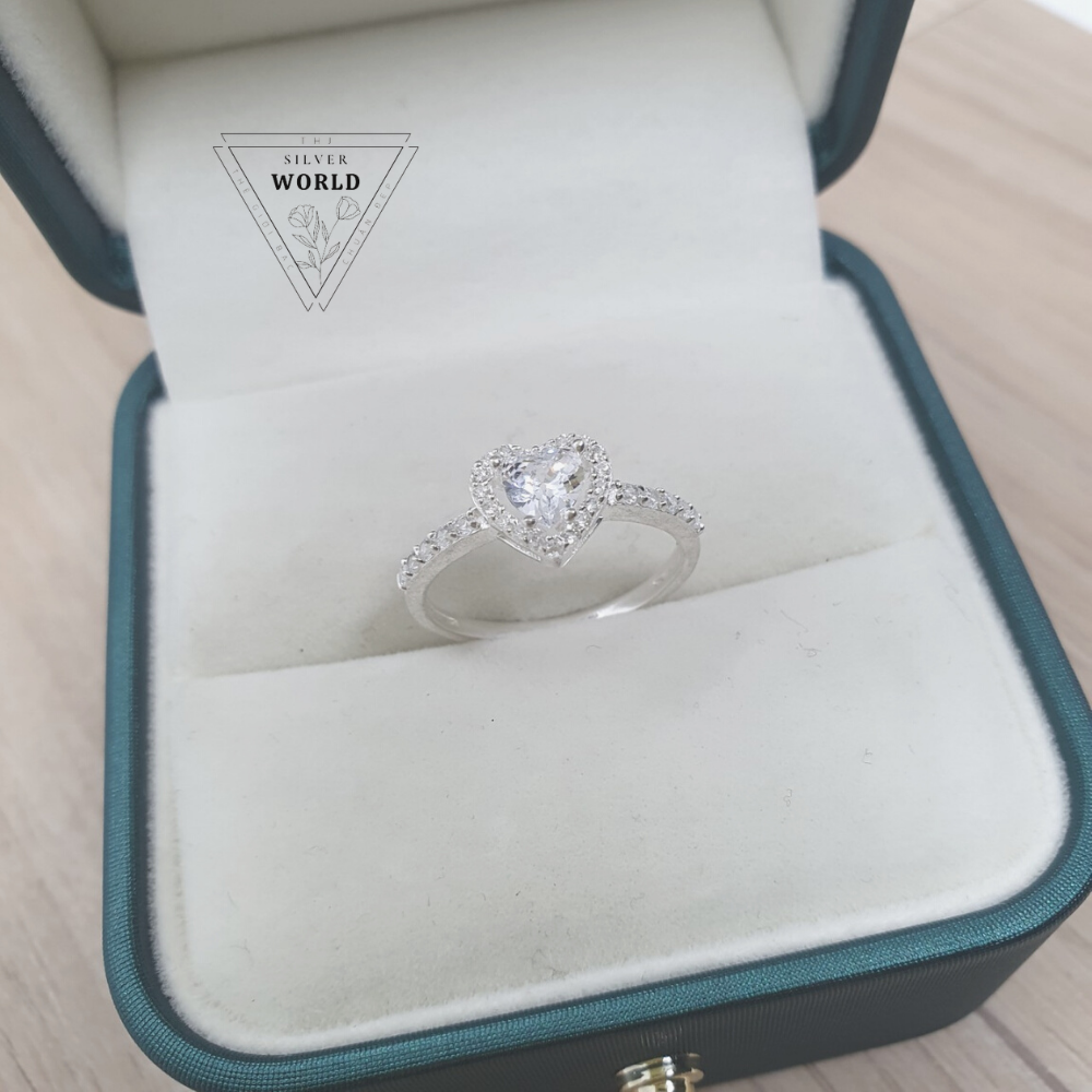 Nhẫn Bạc Ta, Nhẫn bạc 925 - Nhẫn Hình Trái Tim - Thương Hiệu T2J - NHAN0001