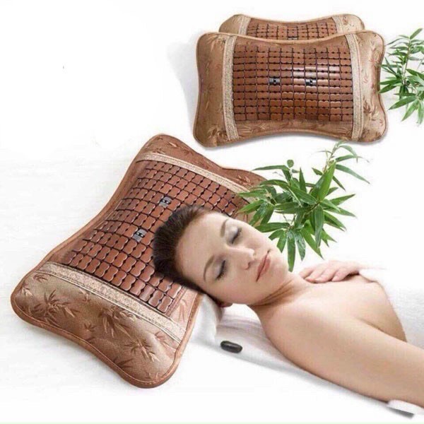 Gối trúc hạt mây cao cấp ruột bông gòn êm ái