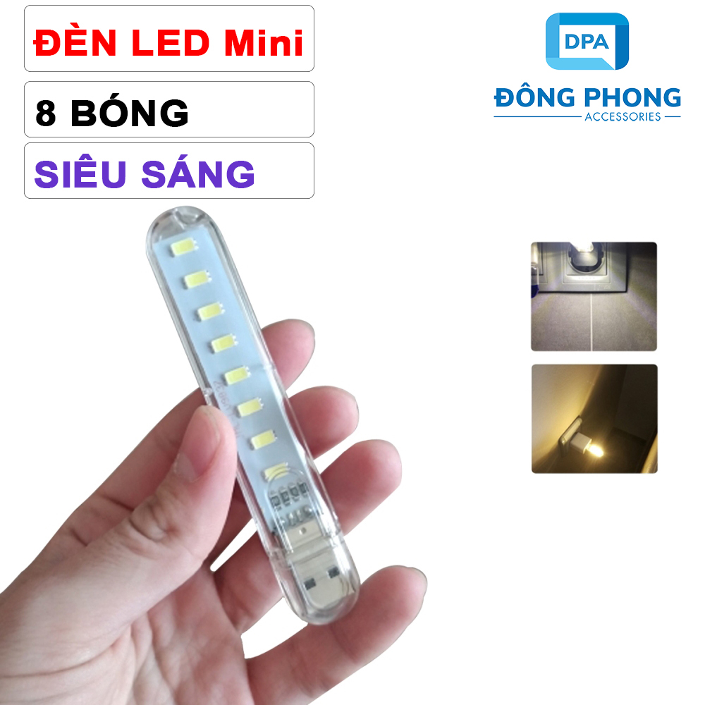 Đèn led usb 8 bóng siêu sáng